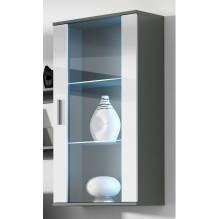 SOHO 5 set (RTV180 cabinet + Wall unit + shelves) Grey / Gloss white