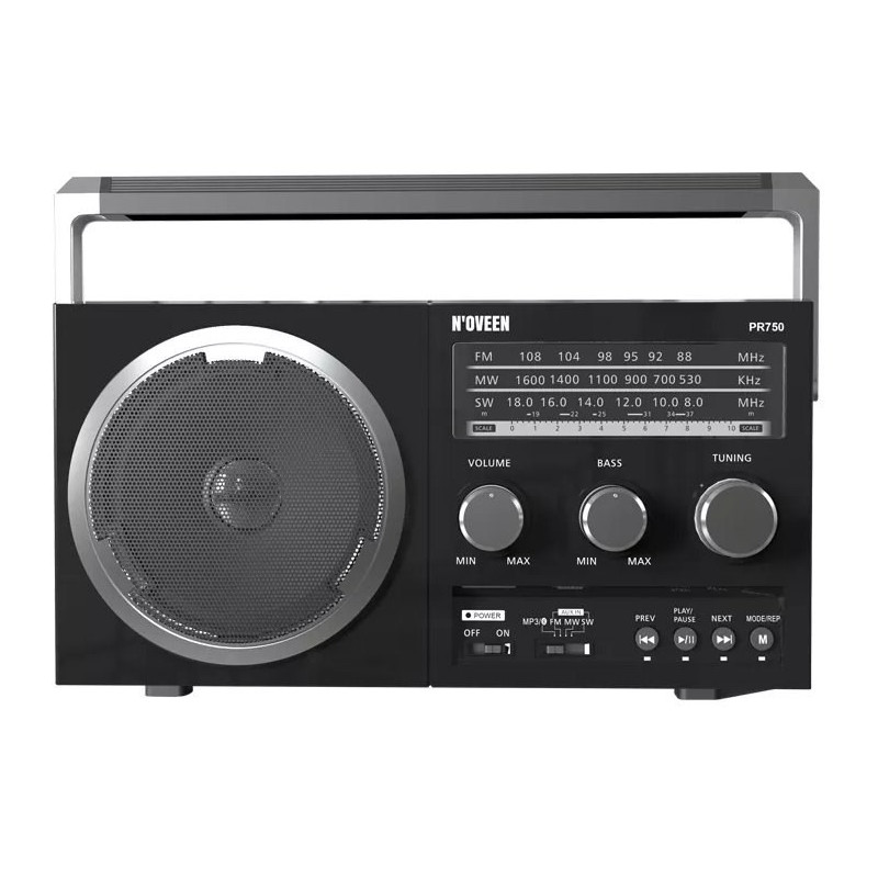Nešiojamas radijas N'oveen PR750 Black