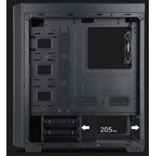 Gembird Fornax K500 ATX kompiuterio dėklas, Midi Tower, juodas