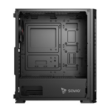 SAVIO Shadow X2 tinklinis / stiklinis kompiuterio dėklas juodas