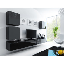 Cama TV Stand VIGO '180' 30 / 180 / 40 black / black gloss