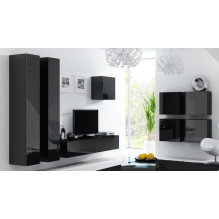 Cama TV Stand VIGO '180' 30 / 180 / 40 black / black gloss