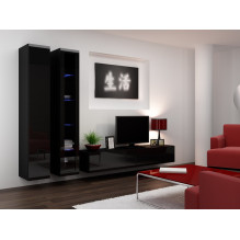 Cama TV Stand VIGO '180' 30 / 180 / 40 black / black gloss