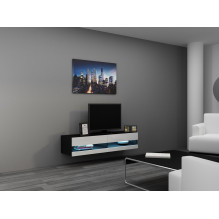 Cama TV stand VIGO NEW 30 / 140 / 40 black / white gloss