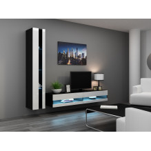 Cama TV stand VIGO NEW 30 / 140 / 40 black / white gloss