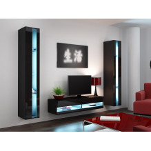 Cama TV stand VIGO NEW 30 / 140 / 40 black / black gloss