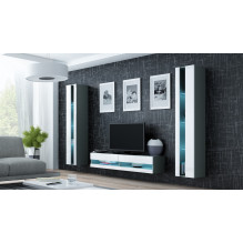 Cama TV stand VIGO NEW 30 / 140 / 40 grey / white gloss