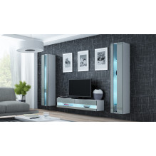 Cama TV stand VIGO NEW 30 / 140 / 40 white / grey gloss