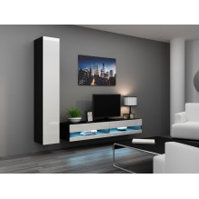 Cama TV stand VIGO NEW 30 / 180 / 40 black / white gloss