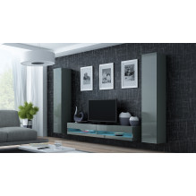 Cama TV stand VIGO NEW 30 / 180 / 40 grey / grey gloss
