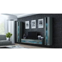 Cama TV stand VIGO NEW 30 / 180 / 40 grey / grey gloss