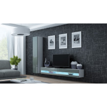 Cama TV stand VIGO NEW 30 / 180 / 40 white / grey gloss