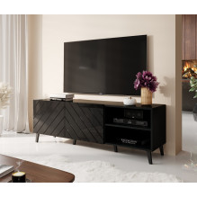 RTV cabinet ABETO 150x42x52 black glossy