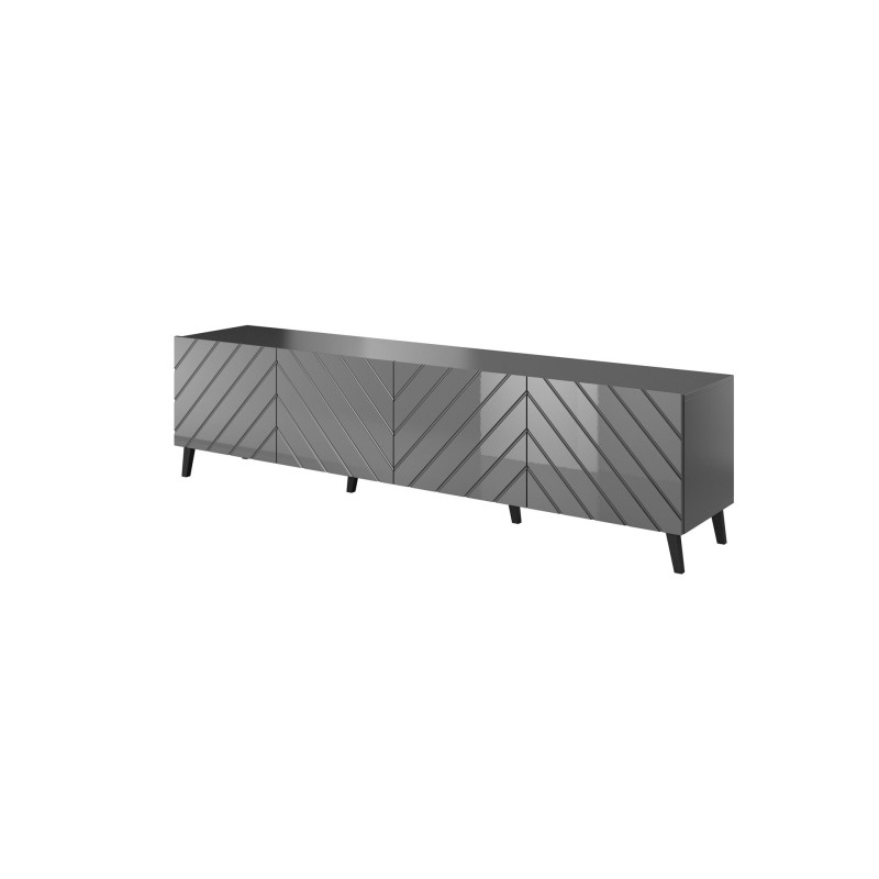 RTV cabinet ABETO 200x42x52 graphite / gloss