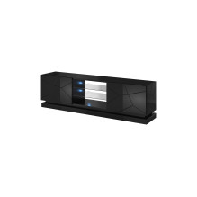 Cama TV cabinet QIU 200 MDF black gloss / black gloss