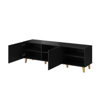 Cama RTV cabinet PAFOS 150x42x52 Black matt