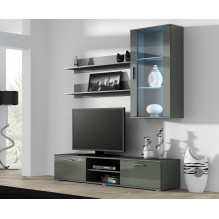 Cama TV stand SOHO 180 grey / grey gloss
