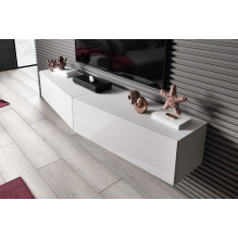 Cama TV stand VIGO SLANT 180cm (2x90) white / white gloss