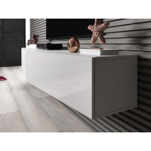 Cama TV stand VIGO SLANT 180cm (2x90) white / white gloss