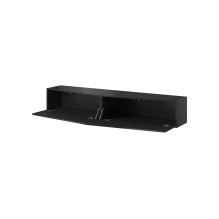 Cama TV stovas VIGO SLANT 180cm (2x90) juodas/juodas blizgus