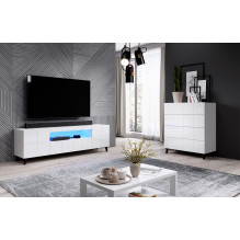 Cama TV stand REJA white gloss / white gloss