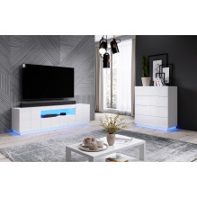 Cama TV stand REJA white gloss / white gloss