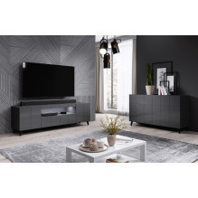 Cama TV stand REJA graphite grey gloss / graphite grey gloss