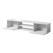 RTV cabinet SLIDE 200K 200x40x37 cm all glossy white