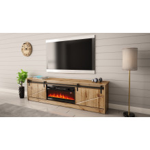 RTV GRANERO + fireplace cabinet 200x56.7x35 oak wotan