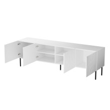 RTV JUNGLE cabinet 190x40.5x59.5 white matt + black legs