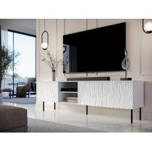 RTV JUNGLE cabinet 190x40.5x59.5 white matt + black legs