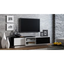 Cama TV cabinet SIGMA1 180 white / black gloss