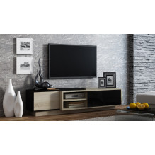 Cama TV cabinet SIGMA1 180 sonoma oak / black gloss