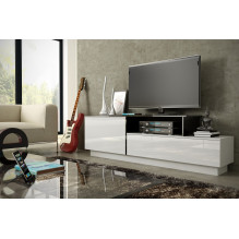 Cama TV cabinet SIGMA 3 180 white / white gloss + black