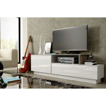 Cama TV cabinet SIGMA 3 180 white / white gloss + sonoma oak