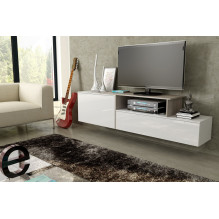 Cama TV cabinet SIGMA 3 180 white / white gloss + sonoma oak