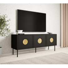 RTV cabinet PALAZZO 150x42x60 black + oak craft