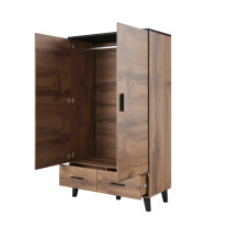 Cama wardrobe LOTTA 2D2D wotan oak + mat black