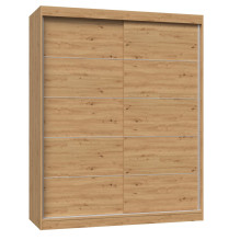 Topeshop IGA 160 ART C KPL bedroom wardrobe / closet 7 shelves 2 door(s) Oak