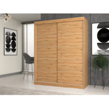 Topeshop IGA 160 ART C KPL bedroom wardrobe / closet 7 shelves 2 door(s) Oak