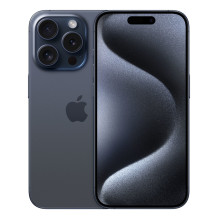 Apple iPhone 15 Pro 15,5 cm (6,1 colio) su dviem SIM kortelėmis iOS 17 5G USB Type-C 128 GB titano, mėlyna