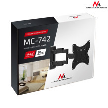 Maclean MC-742 televizoriaus laikiklis 106,7 cm (42&quot;) Juodas