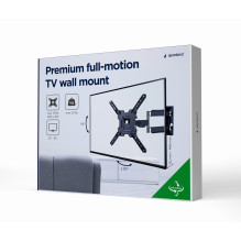 Gembird WM-55ST-01 Premium pilno judesio televizoriaus sieninis laikiklis, 32&quot;–55&quot; (32 kg)
