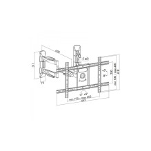 ART AR-85 LCD / LED TV MONTAVIMAS 32-70&quot; 45KG VERTIKALAS / HORIZONTALUS REGULIAVIMAS