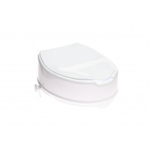 High raising toilet seat with flap