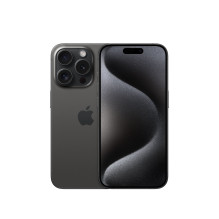 Apple iPhone 15 Pro 15,5 cm (6,1 colio) su dviem SIM kortelėmis iOS 17 5G USB Type-C 128 GB titano, juodas