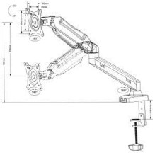 Maclean MC-860 monitor mount / stand 68.6 cm (27&quot;) Black Desk