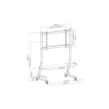 ART SD-22 MOBILE STAND + LCD / LED TV MOUNT 45-90&quot; 60KG