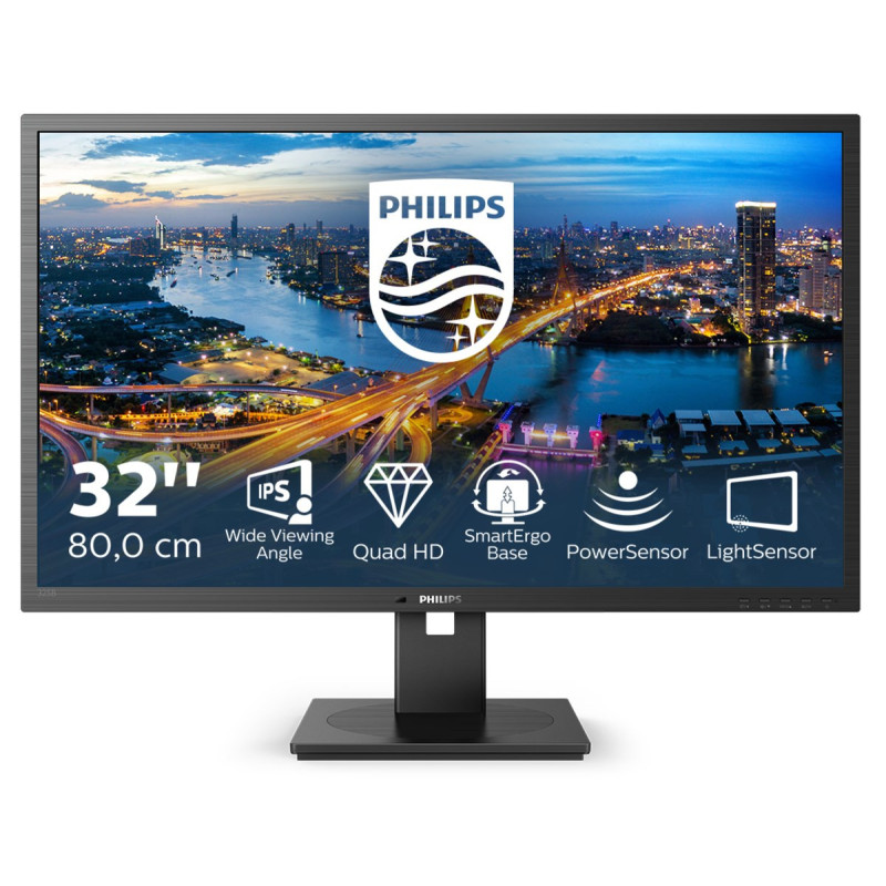 Philips B Line 325B1L / 00 kompiuterio monitorius 80 cm (31,5 colio) 2560 x 1440 pikselių 2K Ultra HD LCD juodas