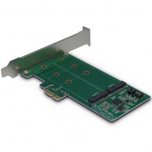 PCIe adapteris dviem M.2 S-ATA diskams / RAID (2xM.2 SSD diskai, pagrindinio kompiuterio PCIe x1 v2.0), kortelė